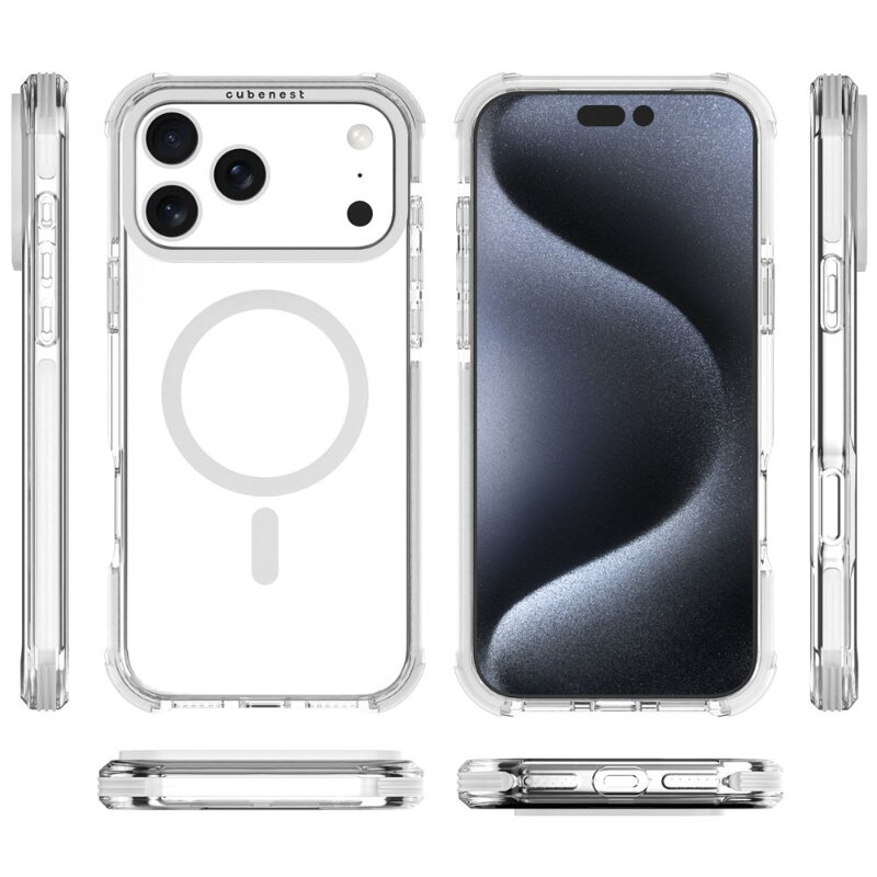 Cubenest Etui do iPhone 17 Pro Max MagPro Strong Guard biały