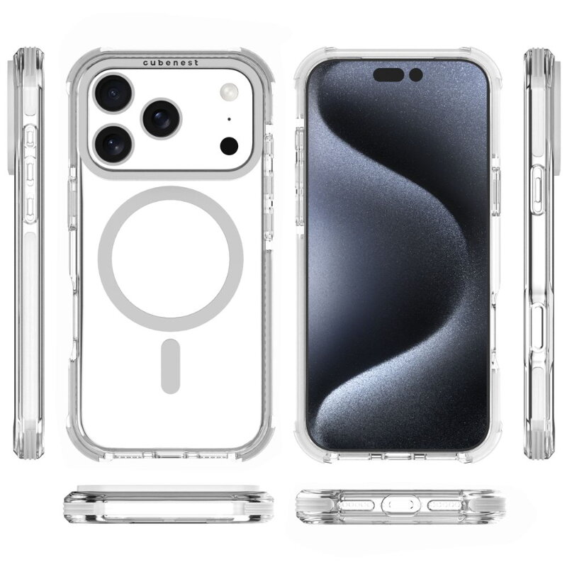 Cubenest Etui do iPhone 17 Pro MagPro Strong Guard biały