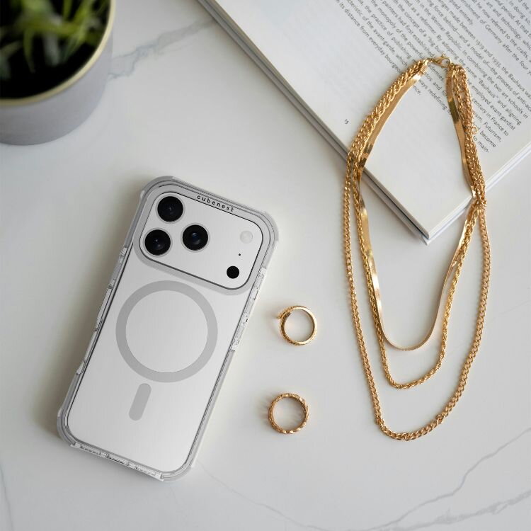 Cubenest Etui do iPhone 17 Pro MagPro Strong Guard biały