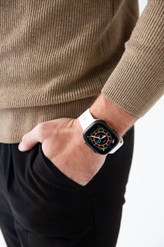 Prémiowy sportowy pasek na Apple Watch Biały