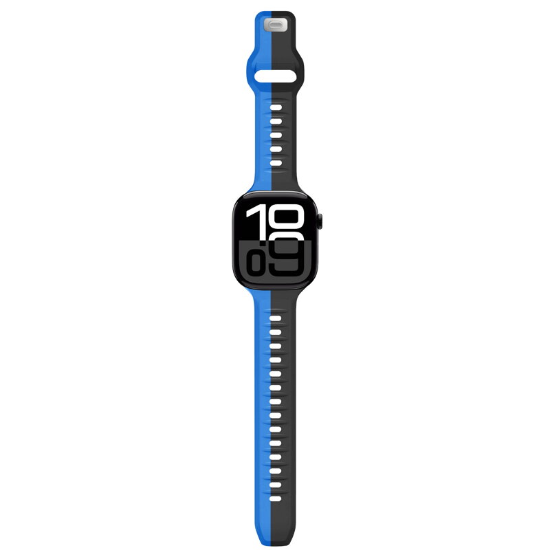 Prémiowy sportowy pasek na Apple Watch Czarno/Niebieski