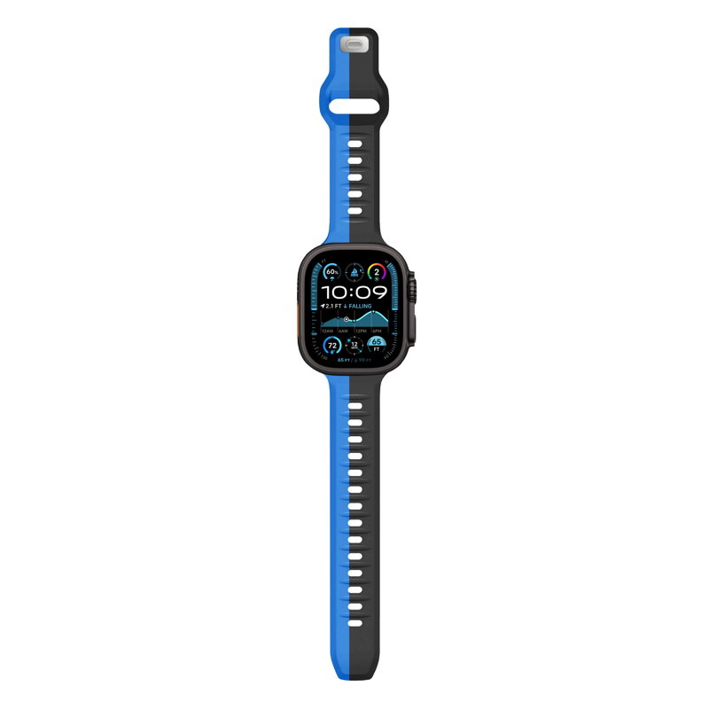 Prémiowy sportowy pasek na Apple Watch Czarno/Niebieski