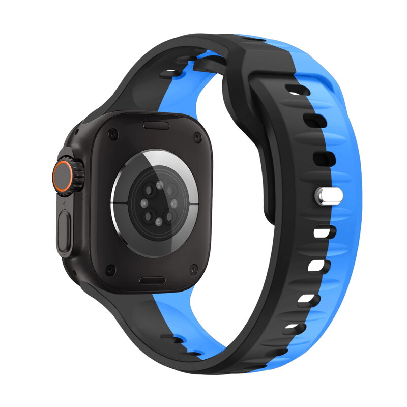 Prémiowy sportowy pasek na Apple Watch Czarno/Niebieski