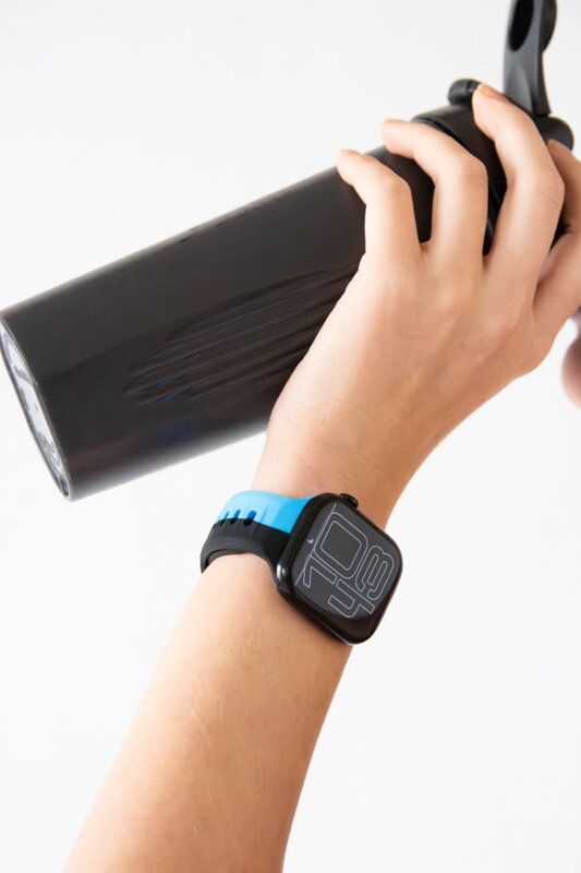 Prémiowy sportowy pasek na Apple Watch Czarno/Niebieski