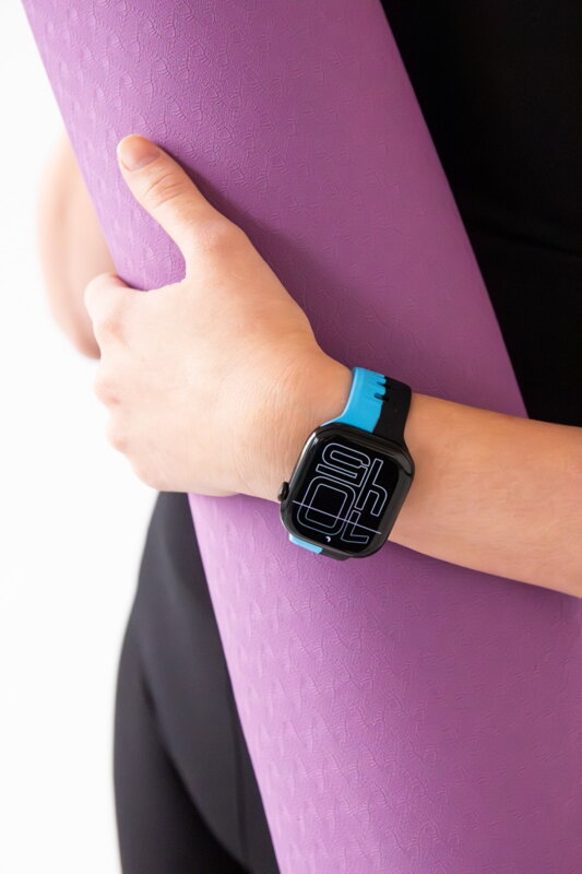 Prémiowy sportowy pasek na Apple Watch Czarno/Niebieski