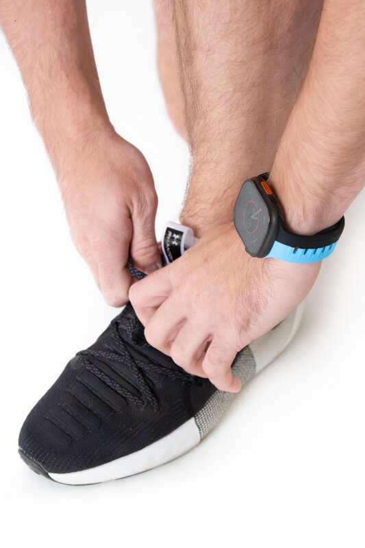 Prémiowy sportowy pasek na Apple Watch Czarno/Niebieski