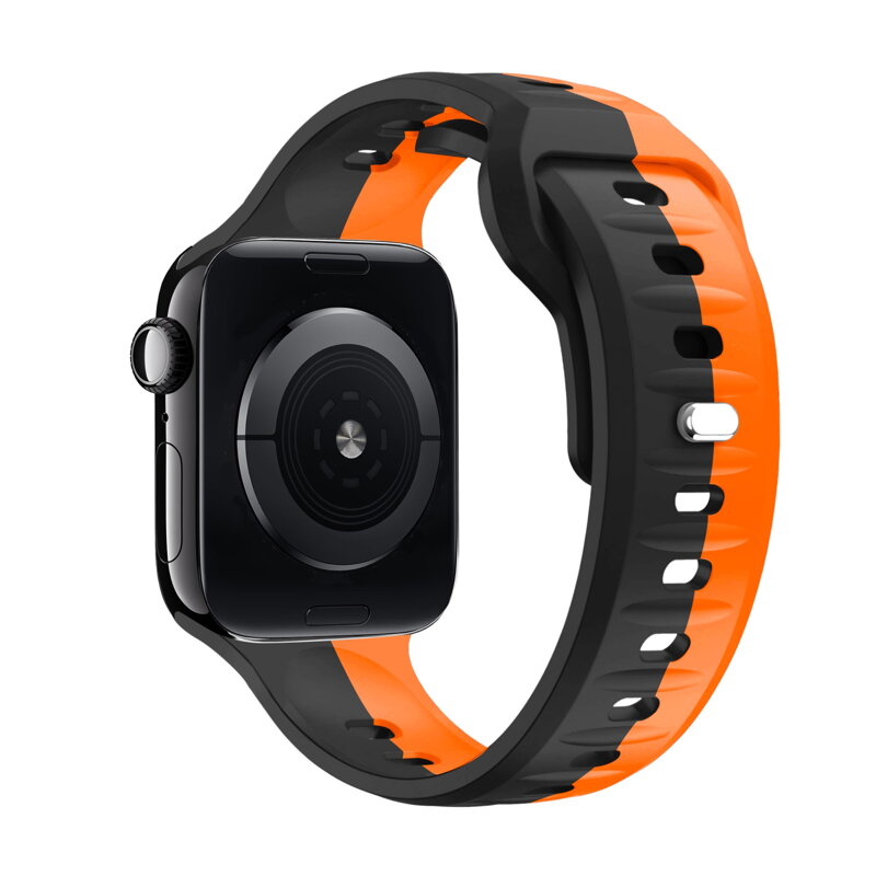 Prémiowy sportowy pasek na Apple Watch Czarno/Pomarańczowy