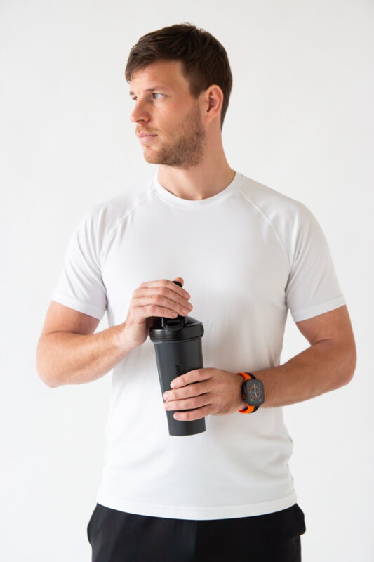 Prémiowy sportowy pasek na Apple Watch Czarno/Pomarańczowy