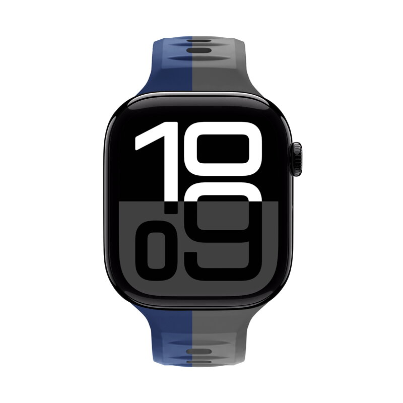 Prémiowy sportowy pasek na Apple Watch Szaro/Niebieski