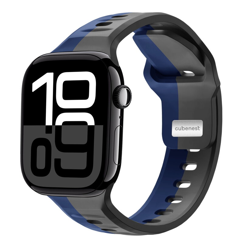 Prémiowy sportowy pasek na Apple Watch Szaro/Niebieski