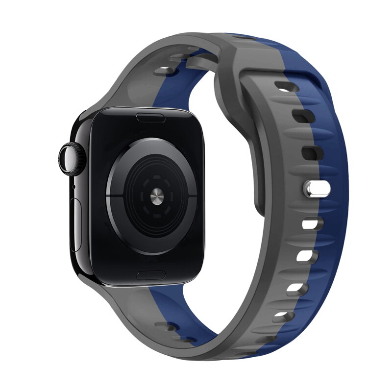 Prémiowy sportowy pasek na Apple Watch Szaro/Niebieski