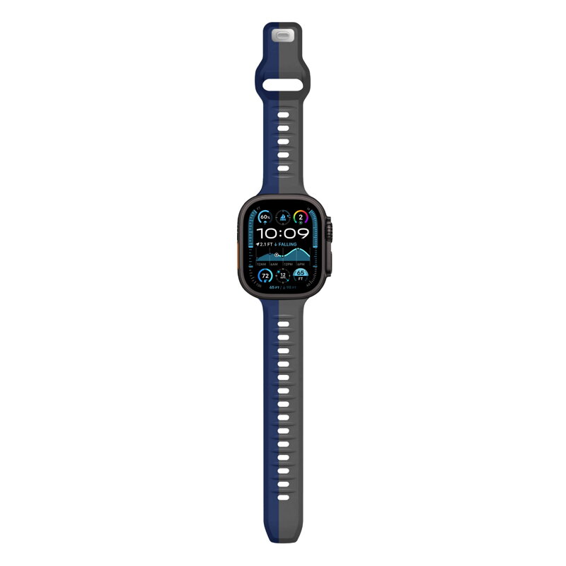 Prémiowy sportowy pasek na Apple Watch Szaro/Niebieski