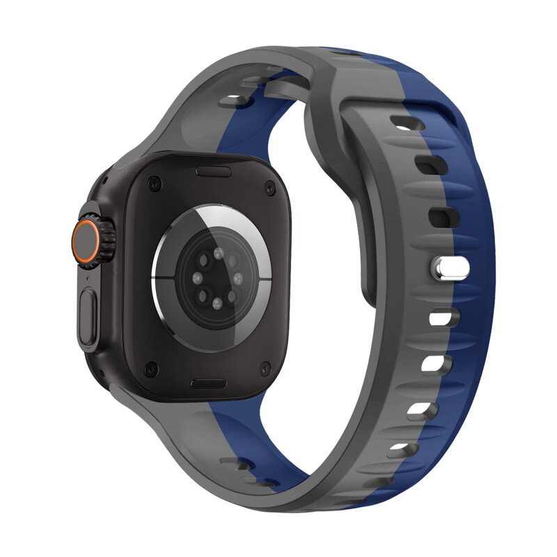 Prémiowy sportowy pasek na Apple Watch Szaro/Niebieski