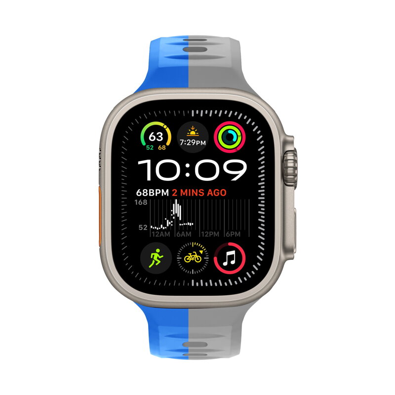 Prémiowy sportowy pasek na Apple Watch Niebieski/Szary