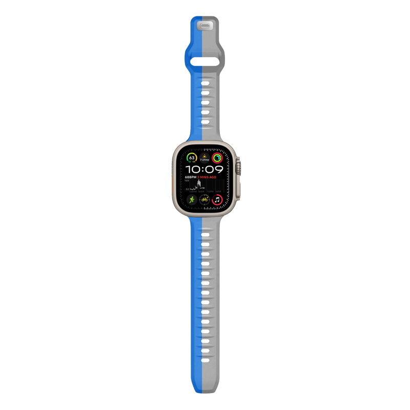 Prémiowy sportowy pasek na Apple Watch Niebieski/Szary