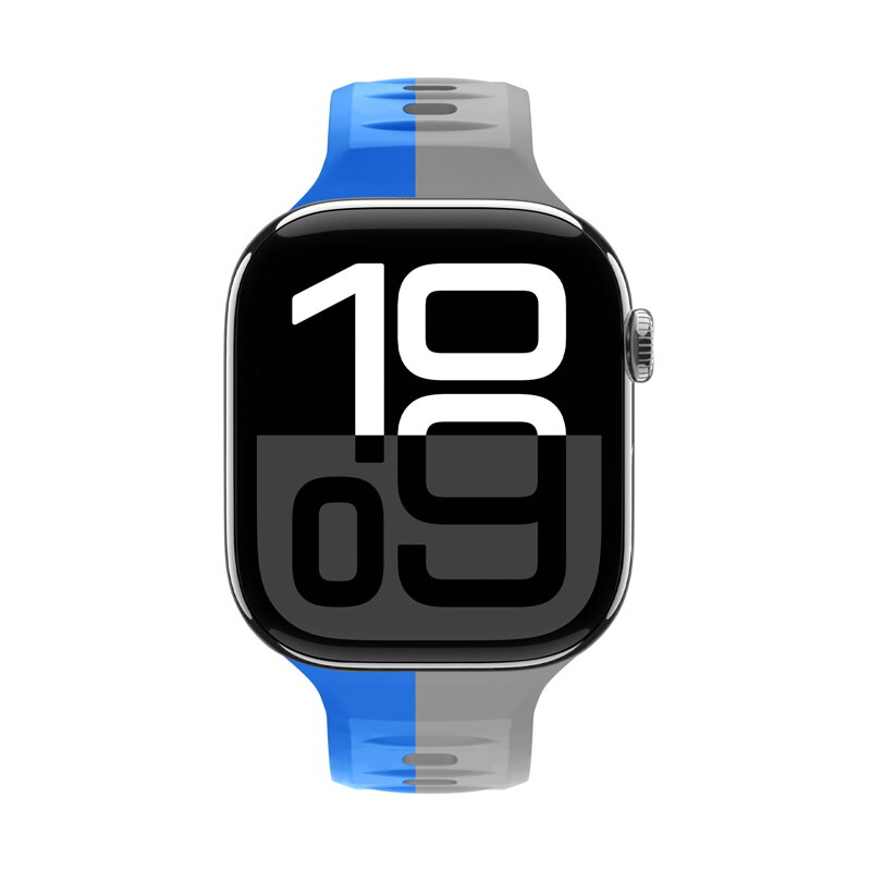 Prémiowy sportowy pasek na Apple Watch Niebieski/Szary