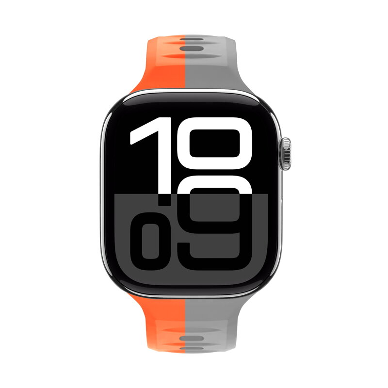 Prémiowy sportowy pasek na Apple Watch Pomarańczowo/Szary