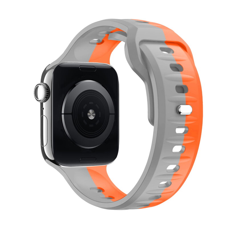 Prémiowy sportowy pasek na Apple Watch Pomarańczowo/Szary
