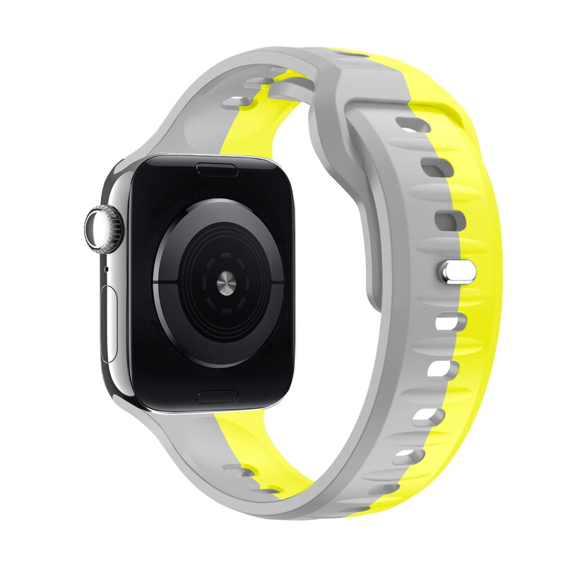 Prémiowy sportowy pasek na Apple Watch Żółto/Szary
