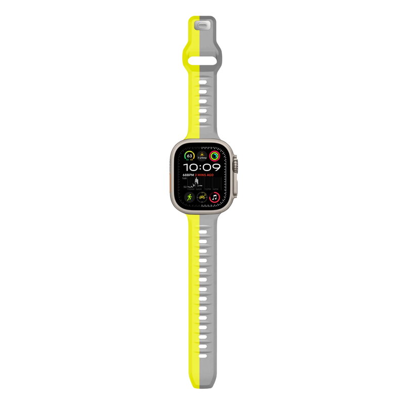 Prémiowy sportowy pasek na Apple Watch Żółto/Szary