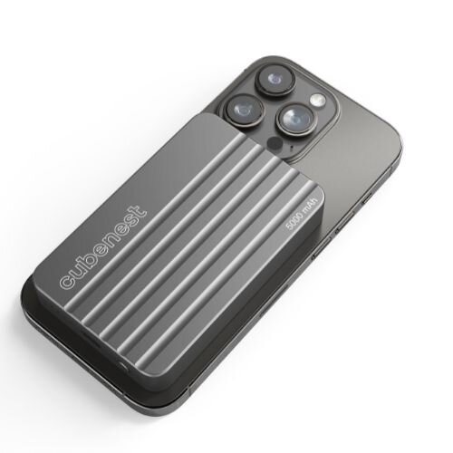 Cubenest Magnetyczny bezprzewodowy powerbank S1B1 szary