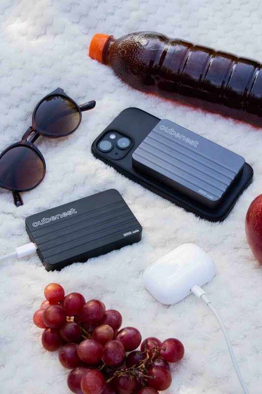 Cubenest Magnetyczny bezprzewodowy powerbank S1B1 szary