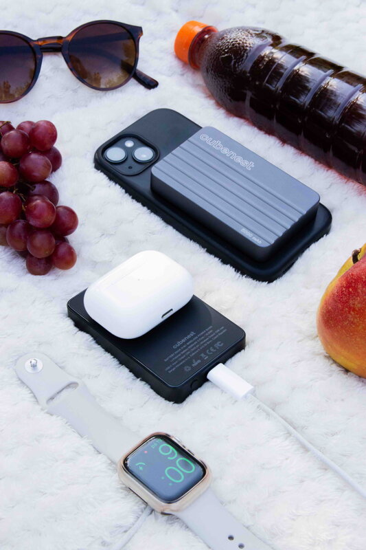 Cubenest Magnetyczny bezprzewodowy powerbank S1B1 szary