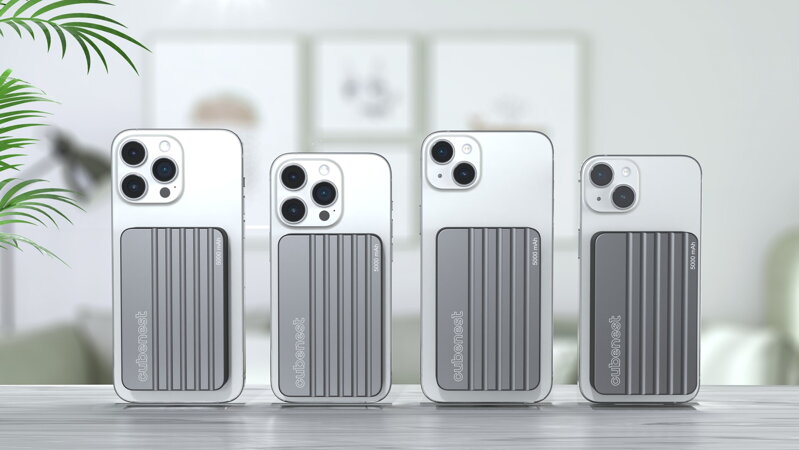 Cubenest Magnetyczny bezprzewodowy powerbank S1B1 szary