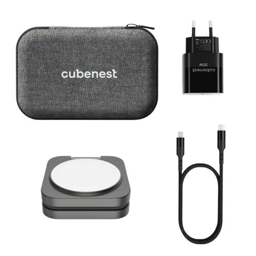 Cubenest Składana magnetyczna bezprzewodowa ładowarka 2w1 S211