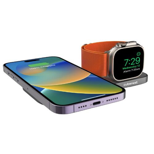 Cubenest Składana magnetyczna bezprzewodowa ładowarka 2w1 S211