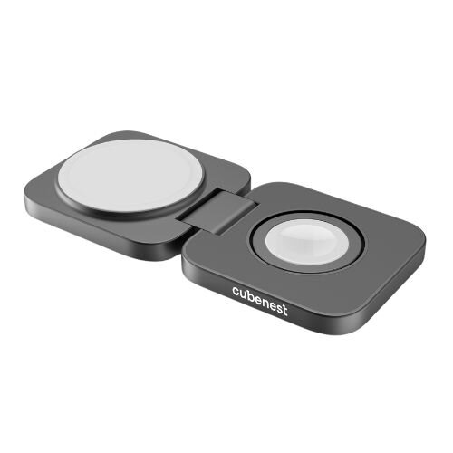 Cubenest Składana magnetyczna bezprzewodowa ładowarka 2w1 S211