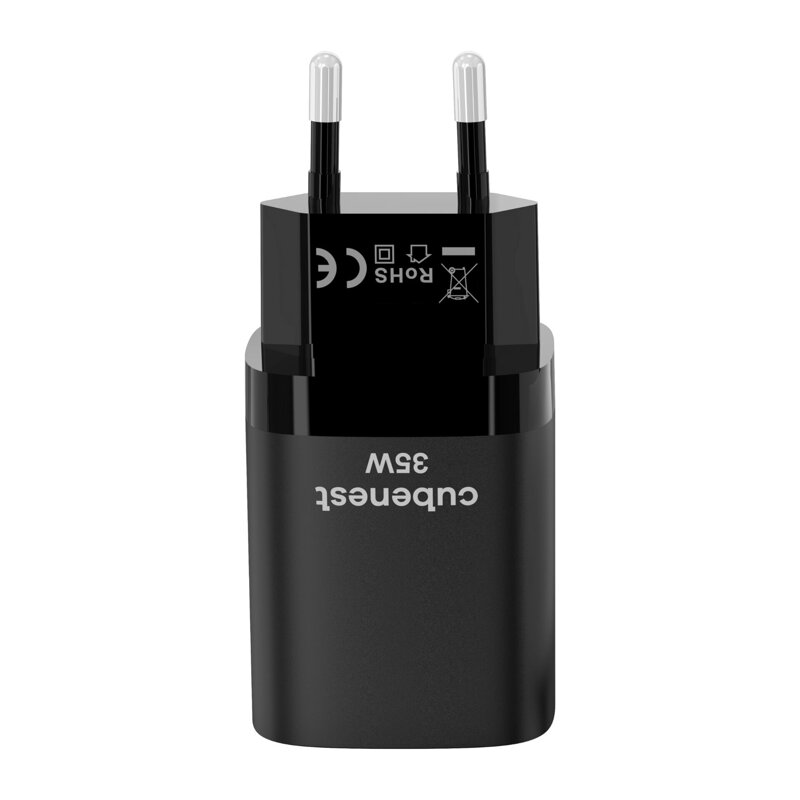 Cubenest Ładowarka sieciowa GaN 35W S2D1 czarna