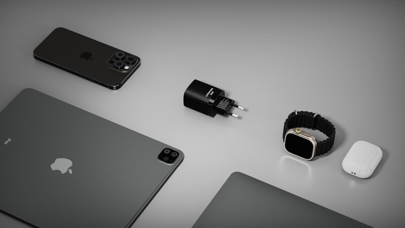 Cubenest Ładowarka sieciowa GaN 35W S2D1 czarna