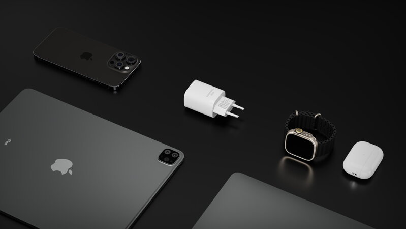 Cubenest Ładowarka sieciowa GaN 35W S2D1 biała