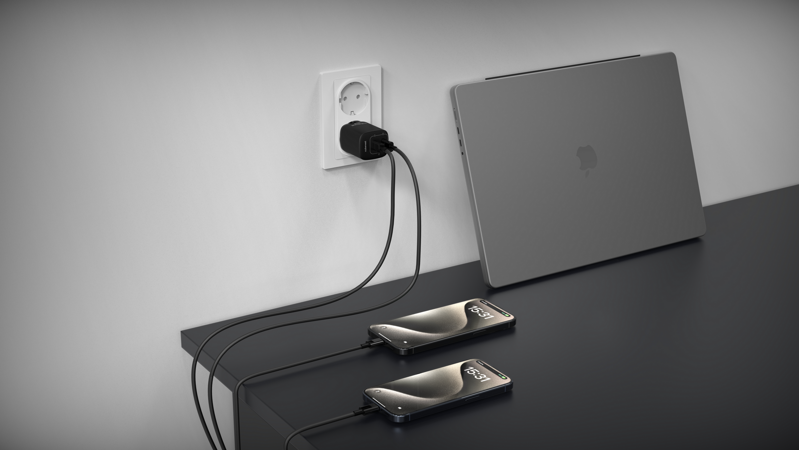 Cubenest Ładowarka sieciowa GaN 35W S2D1 czarna