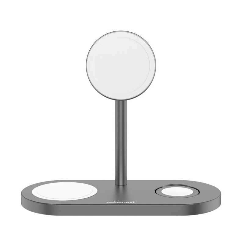 Cubenest Magnetyczna bezprzewodowa ładowarka 3w1 S313 Pro szara
