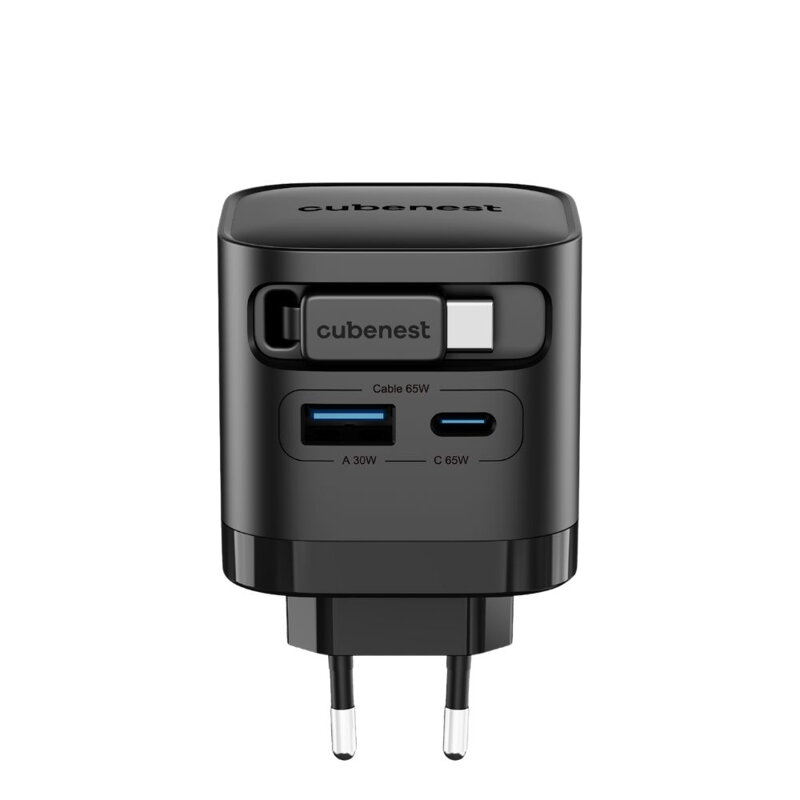 Cubenest Ładowarka GaN z kablem 65 W S3D2 Cubenest Ładowarka GaN z kablem 65 W S3D2