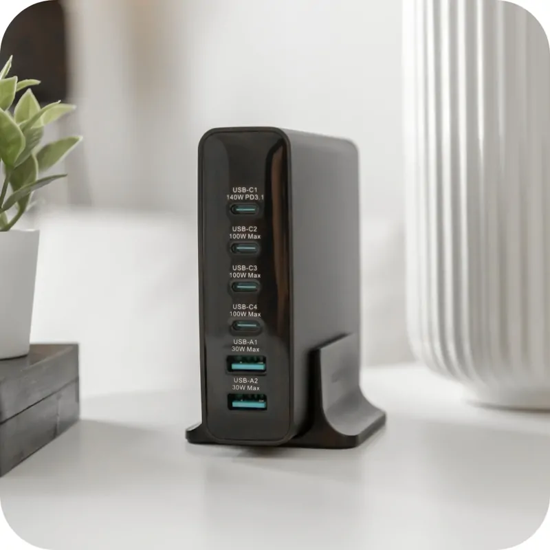 Cubenest Ładowarka sieciowa GaN 240W S6D0 Cubenest Ładowarka sieciowa GaN 240W S6D0