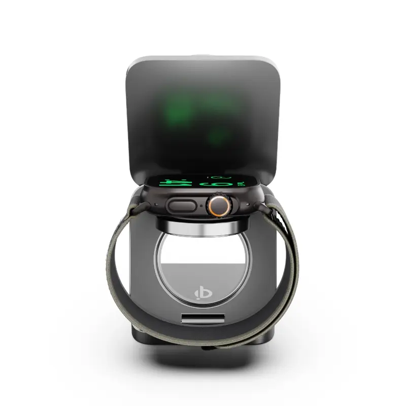 Cubenest Qi2.2 Składana magnetyczna bezprzewodowa ładowarka 3w1 SQ312 Ultra szara