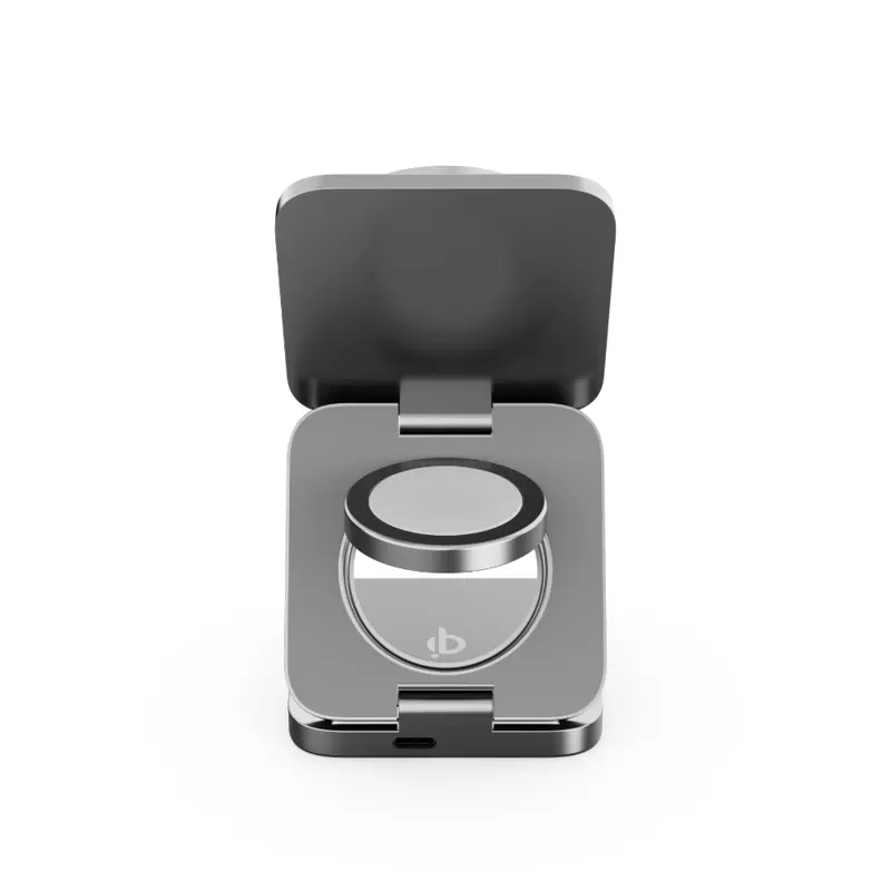 Cubenest Qi2.2 Składana magnetyczna bezprzewodowa ładowarka 3w1 SQ312 Ultra szara