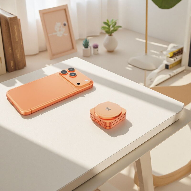 Cubenest Qi2.2 Składana magnetyczna bezprzewodowa ładowarka 3w1 SQ312 Ultra pomarańczowa