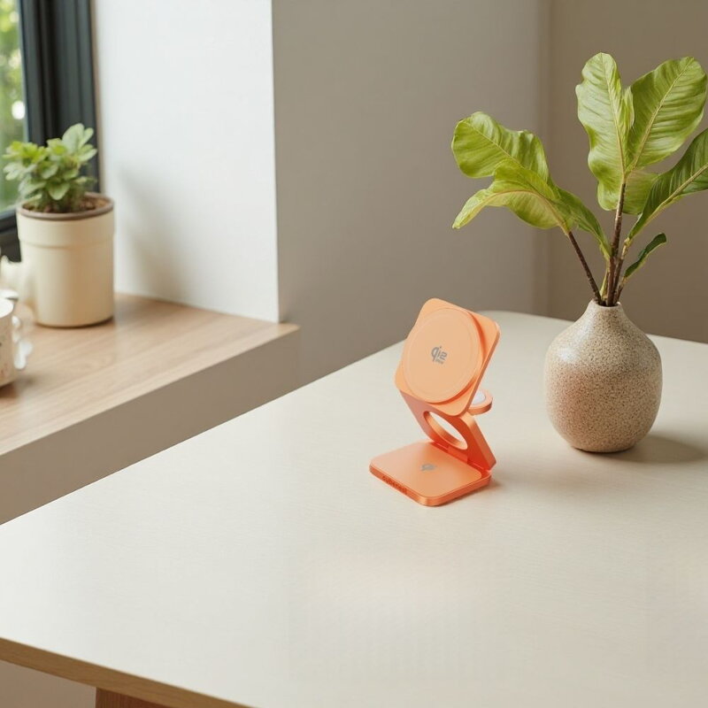 Cubenest Qi2.2 Składana magnetyczna bezprzewodowa ładowarka 3w1 SQ312 Ultra pomarańczowa
