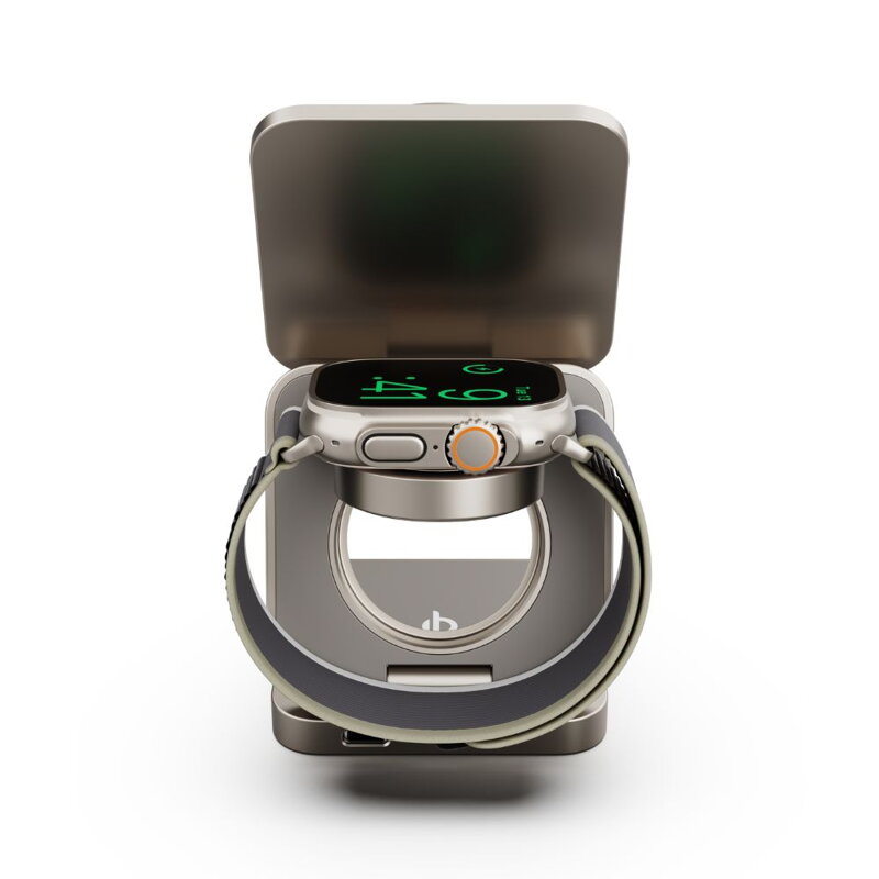 Cubenest Qi2.2 Składana magnetyczna bezprzewodowa ładowarka 3w1 SQ312 Pro tytan