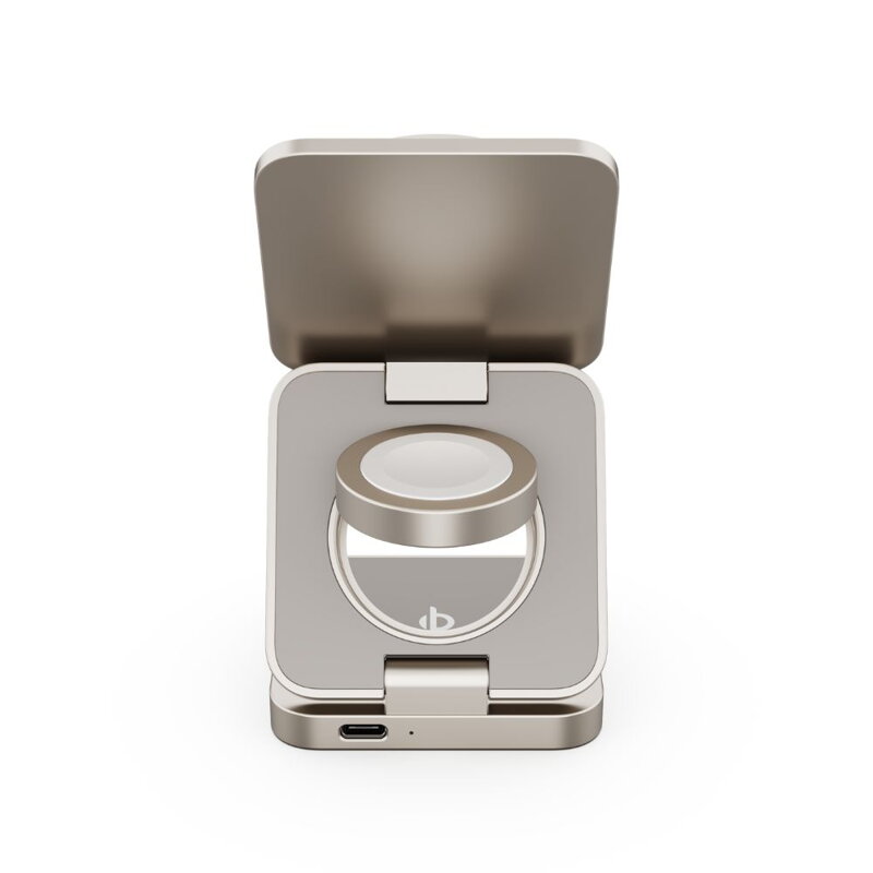 Cubenest Qi2.2 Składana magnetyczna bezprzewodowa ładowarka 3w1 SQ312 Pro tytan