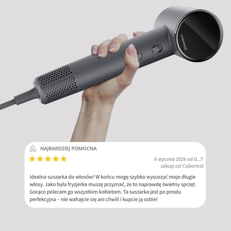 Cubenest Suszarka do włosów SwiftDry SDHD01 biała