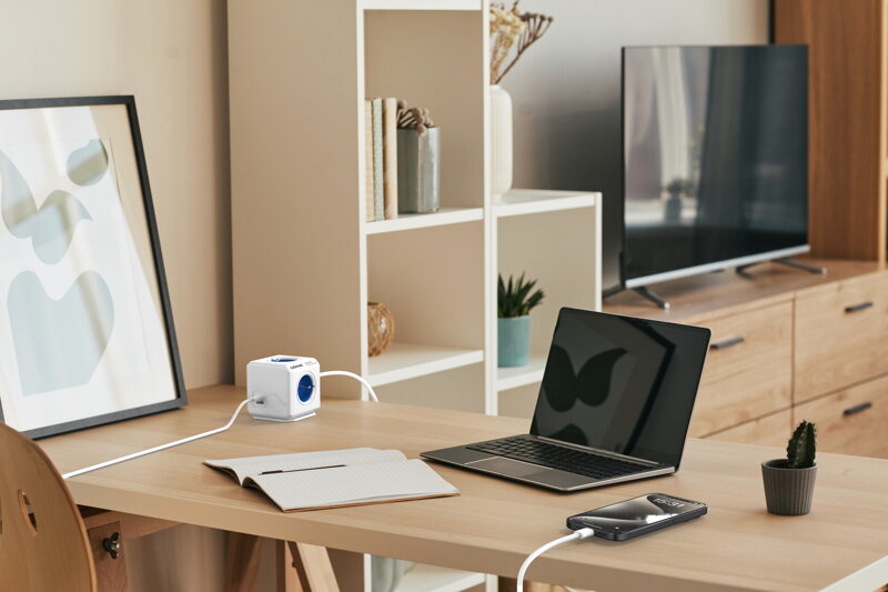 Cubenest PowerCube Extended USB A+C PD 20 W 1,5 m niebieska