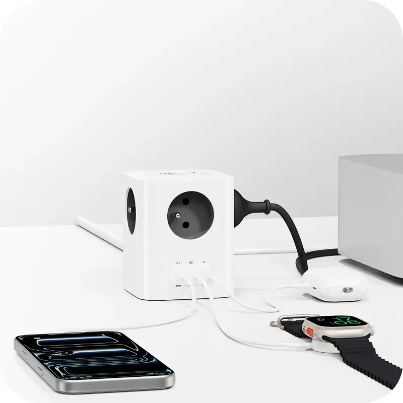Cubenest PowerCube Extended USB A+C PD 30 W 1,5 m szara Cubenest PowerCube Extended USB A+C PD 30 W 1,5 m szara