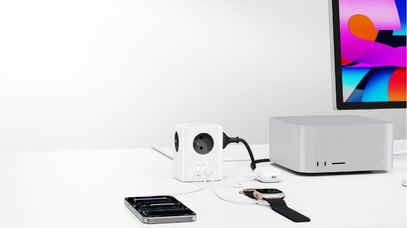 Cubenest PowerCube Extended USB A+C PD 20 W 1,5 m szara