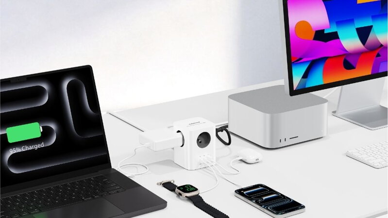 Cubenest PowerCube Extended USB A+C PD 20 W 1,5 m szara