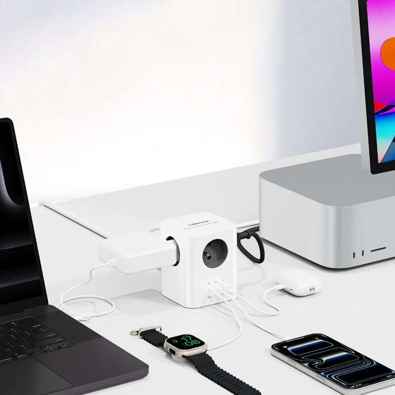 Cubenest PowerCube Extended USB A+C PD 20 W 1,5 m szara